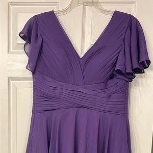 Loyeloy Purple Dress Adjustable Lace Up Back